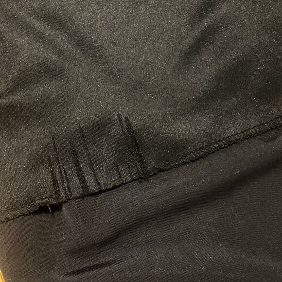 VTG Black Velvet Evening Gown Womens 12 Stretch Maxi Dress Side Slit Classic JSC - Picture 11 of 11